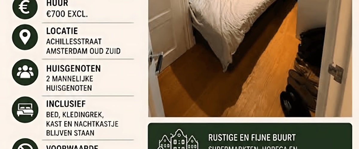 Kamer huren in Amsterdam