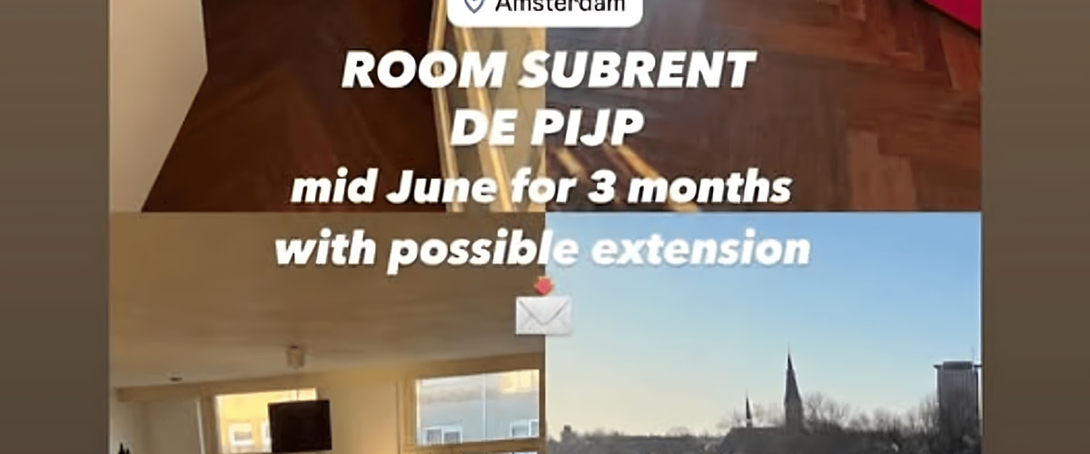 Kamer huren in Amsterdam