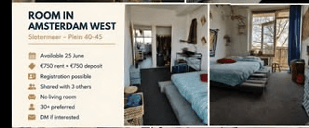 Kamer huren in Amsterdam