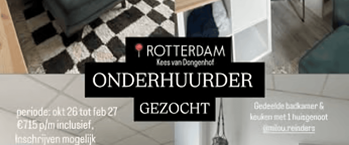Kamer huren in Rotterdam