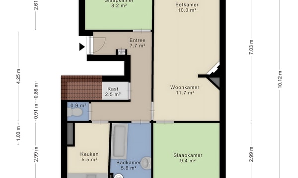 Kamer | 63m² | Spilstraat | €953,-