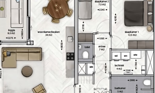 Huis | 76m² | €825,-