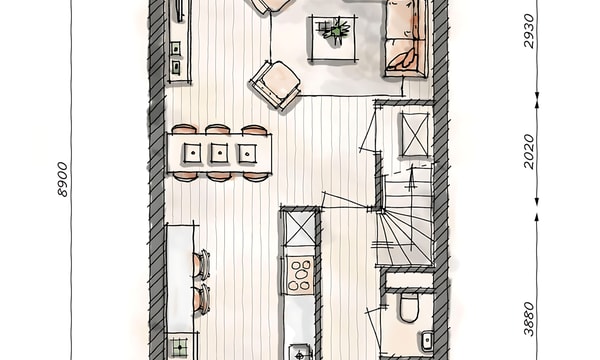 Huis | 124m² | €1500,-