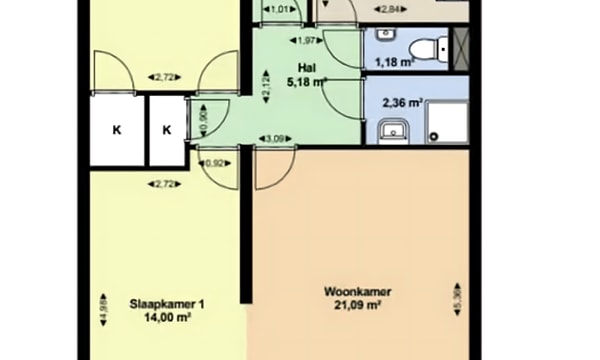 Huis | 60m² | €930,-