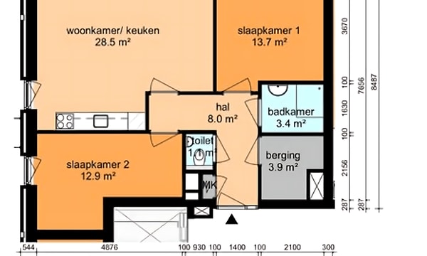 Huis | 74m² | €802,-