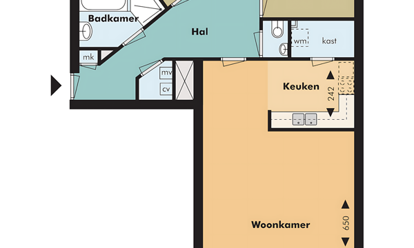 Kamer | 48m² | €1575,-