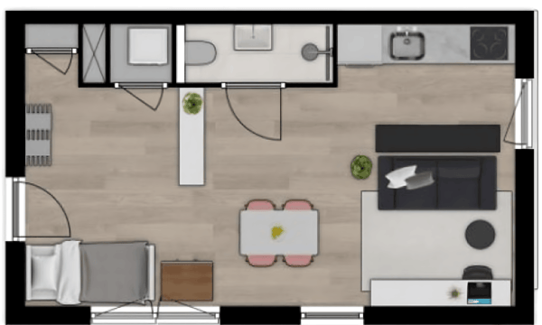 Studio | 32m² | €932,-