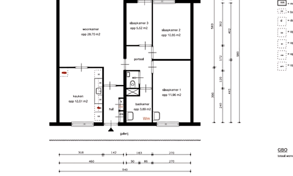 Appartement | 84m² | €860,-