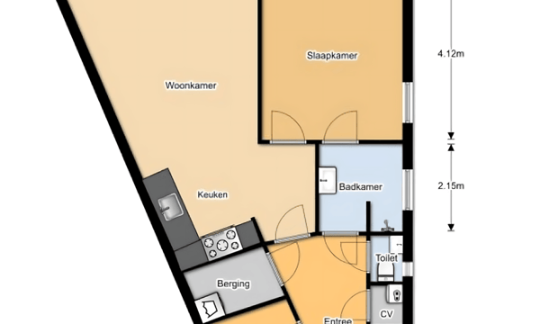 Appartement | 77m² | €1375,-