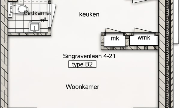 Studio | 27m² | €1001,-