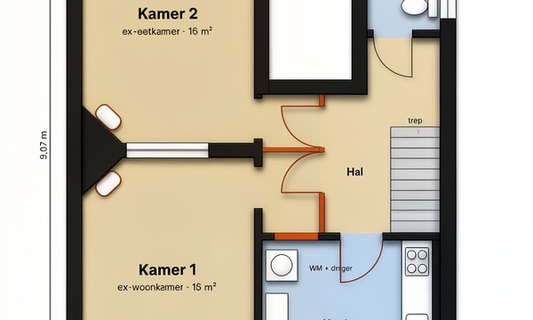 Kamer | m² onbekend | €860,-