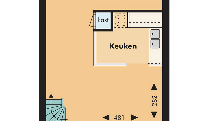 Tussenwoning met tuin en 4 slaapkamers