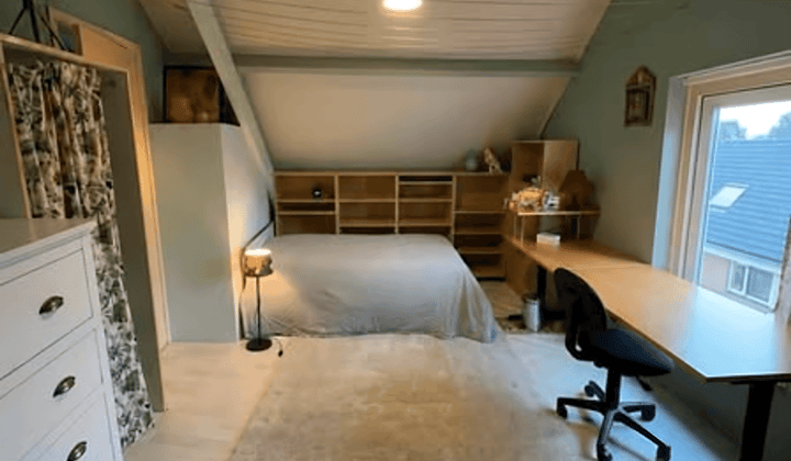 Kamer voor werkend persoon zonder studenten of rokers
