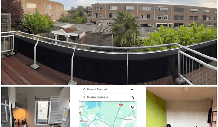 Gemeubileerde kamer met balkon en parkeergelegenheid