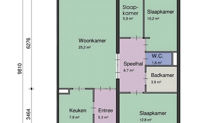4-kamerappartement met Balkon en nette badkamer