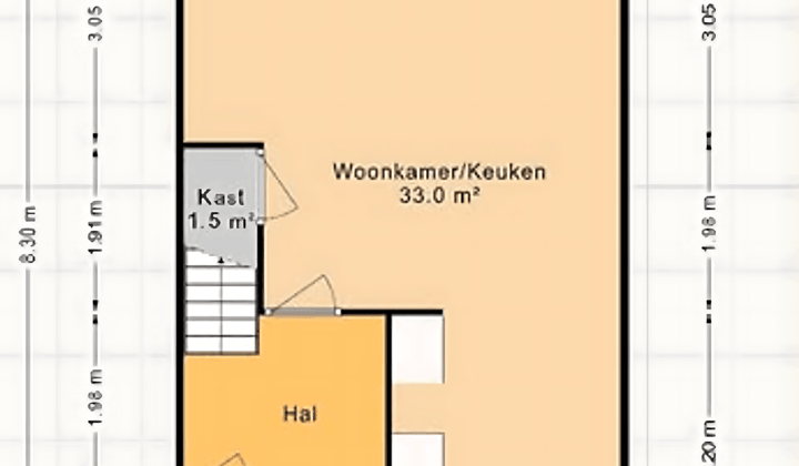 Maisonnette woning met 2 slaapkamers en gratis parkeren