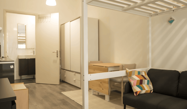 Gemeubileerde studio met wasmachine en wifi