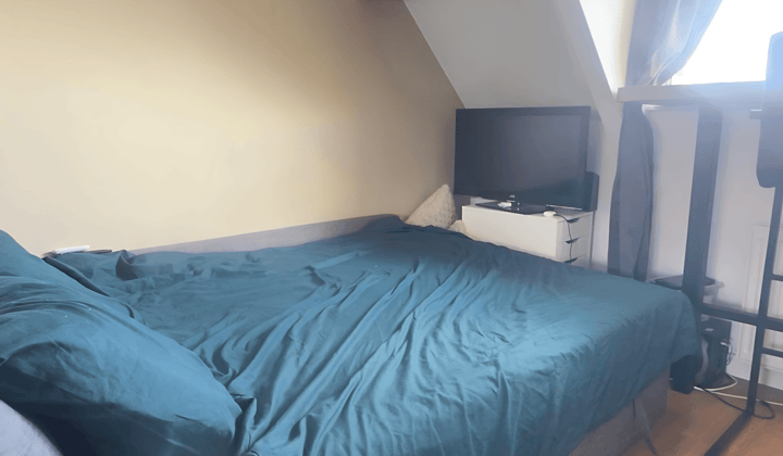 Gestoffeerde studentenkamer met eigen badkamer en keuken