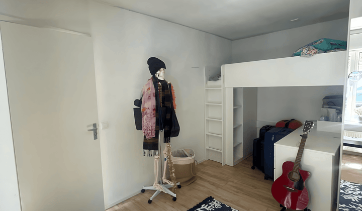Gestoffeerde kamer 13 m² met gedeelde voorzieningen