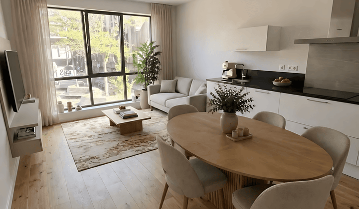 Appartement met 1 slaapkamer en energielabel A+++ in het centrum