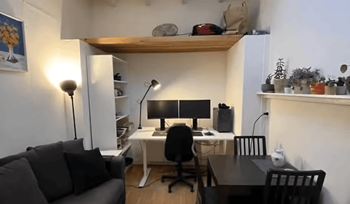 Kamer met wasmachine in gedeeld huis
