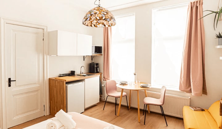 Privékamer met eigen badkamer en kitchenette