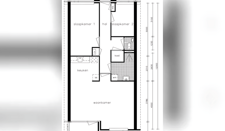 Appartement met 2 kamers en woningruil
