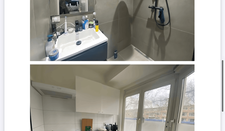 Gestoffeerde studio met eigen badkamer en keuken