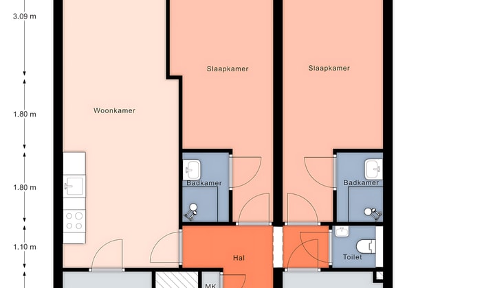 Appartement | 78m² | €1792,-