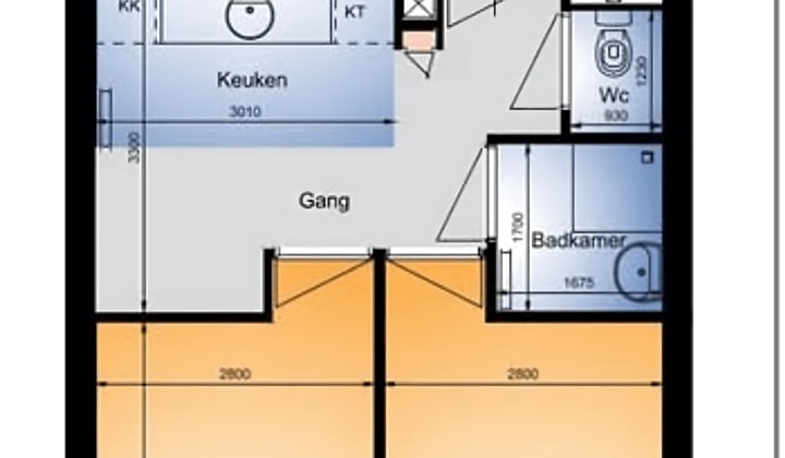 Kamer | 13m² | €573,-