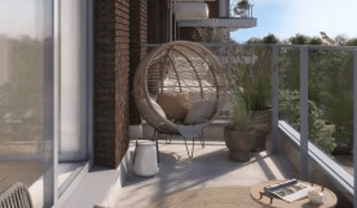 Appartement met Balkon en Tuin