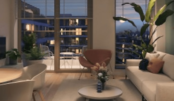 Appartement met Balkon, Tuin en Parkeerplaats