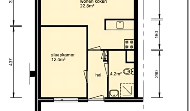 Appartement met 2 slaapkamers en gratis parkeergelegenheid