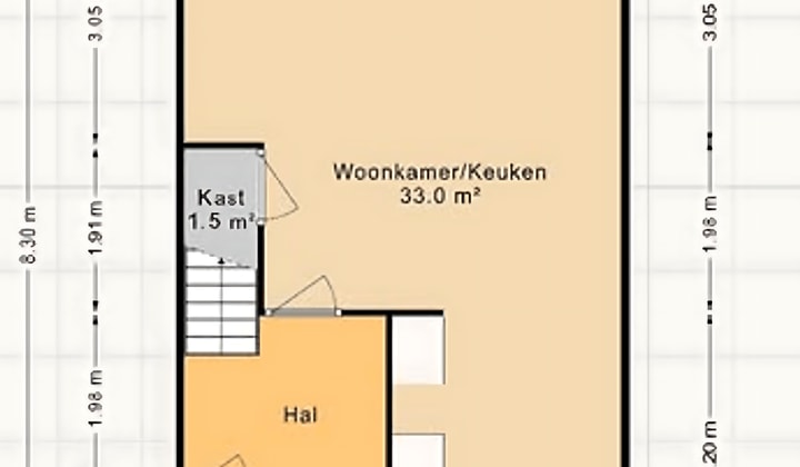 Maisonnette woning met 2 slaapkamers en gratis parkeren