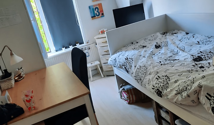 Gestoffeerde kamer met wifi en tijdelijke huur