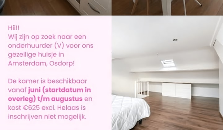 Gemeubileerde kamer met tuin