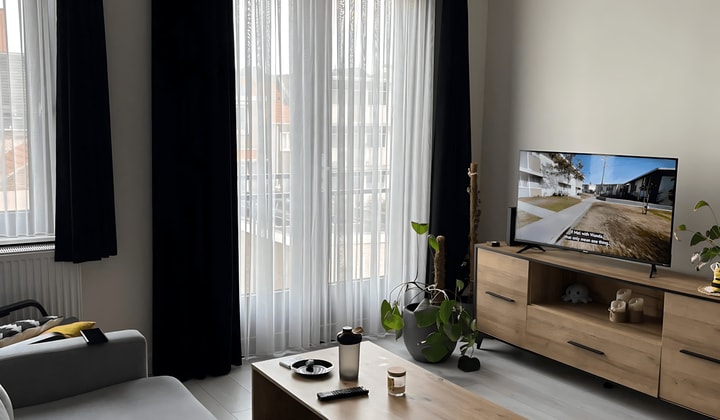 Gemeubileerd appartement met balkon en wasmachine