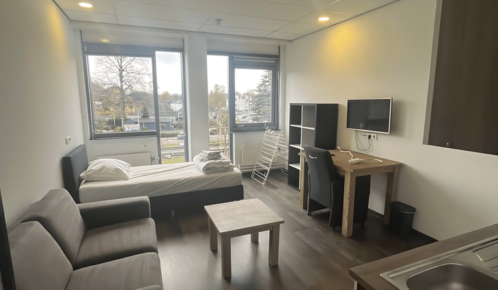 Gemeubileerde studio met tijdelijke huur en all-in prijs