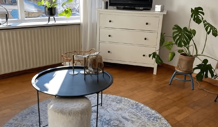Appartement met tuin en gemeubileerd
