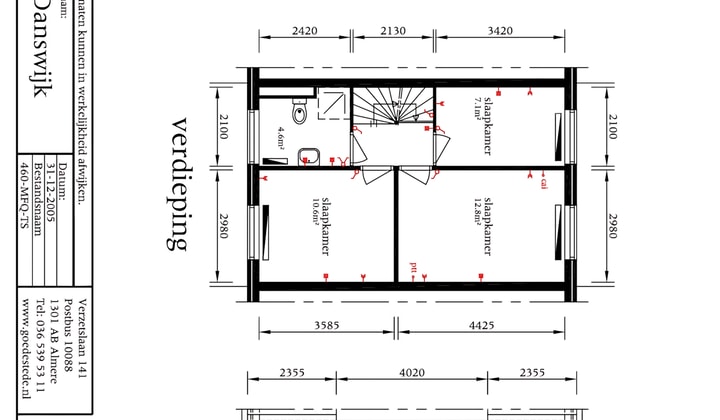 Appartement met 3 slaapkamers en balkon