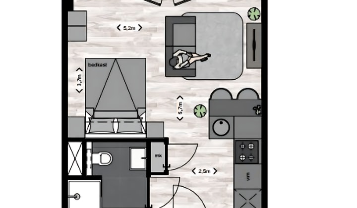 Studio | 28m² | €932,-