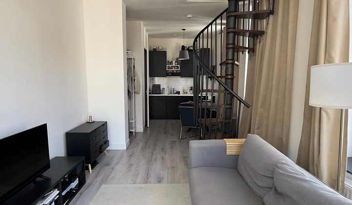 Gemeubileerd appartement met 1 slaapkamer in centrum