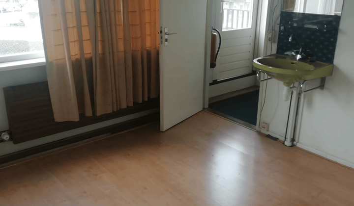 Studentenkamer met wasmachine en tijdelijke verhuur