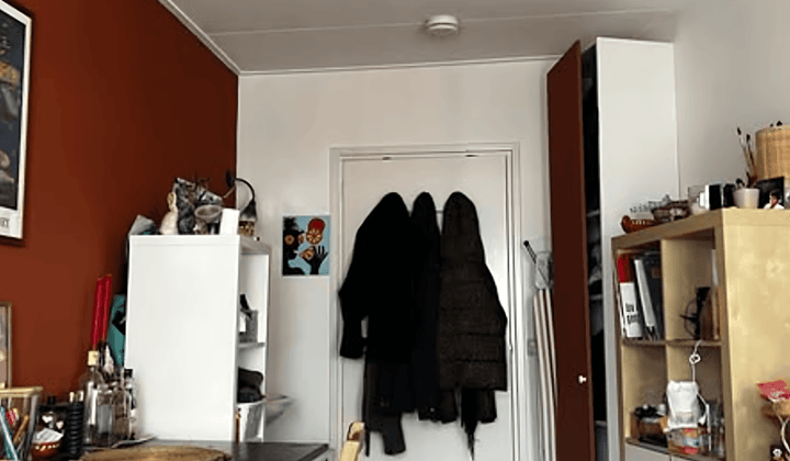 Kamer met eigen wastafel en balkon in gedeeld huis