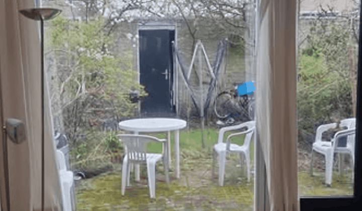 Gemeubileerde studentenkamer met tuin en registratie