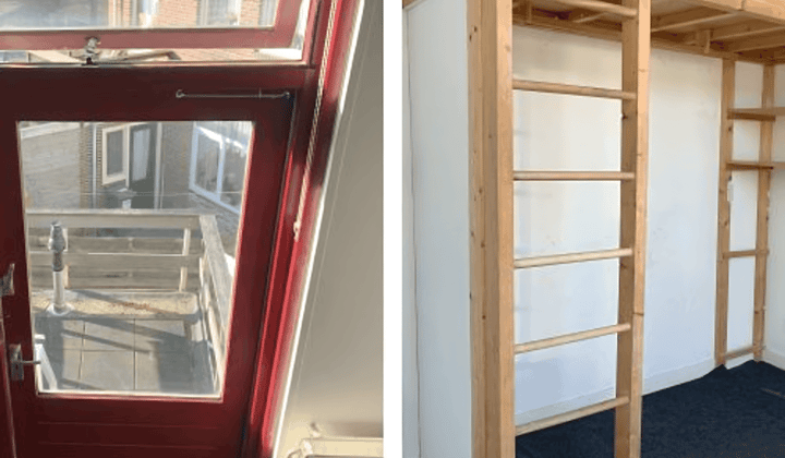 Studentenkamer met Balkon en Gestoffeerd