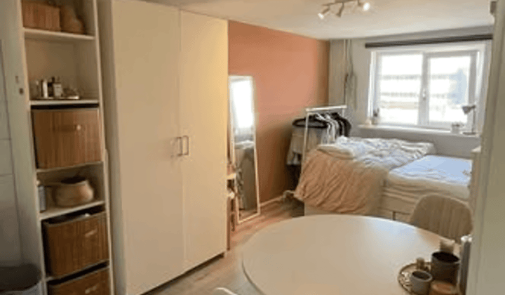 Kleine kamer met gedeelde keuken en tuin
