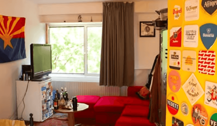 Studentenkamer 18m² met gedeelde woonkamer