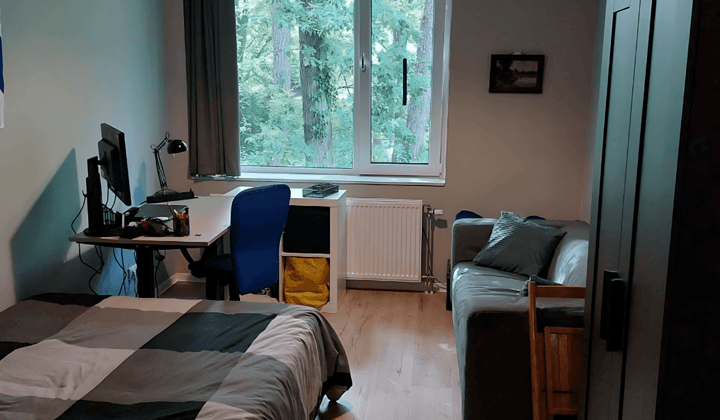 Gemeubileerde studio met gedeelde woonkamer en keuken