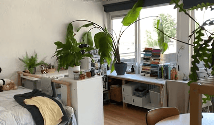 Gemeubileerde Kamer met Balkon en Wasmachine inclusief